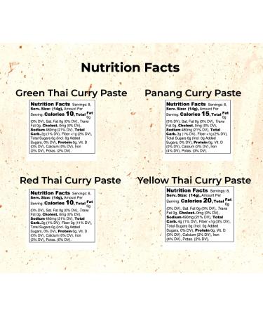 Organic Variety Pack Curry Paste - Mike's Organic Curry Love | Vegan, Sugar-Free, Gluten-Free | Thai Curries & More | 6 x 4.23 oz Glass Jars | Red, Green, Panang, Yellow | Case of 6 - Buy Online on GoSupps.com