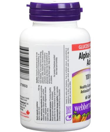 Webber Naturals Alpha-Lipoic Acid Capsule 100mg - Buy Online on GoSupps.com