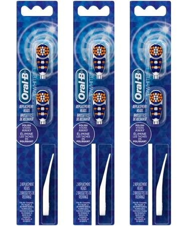 Oral-B 3D White Replacement Heads 6ct - Pack of 2 - Buy Online on GoSupps.com
