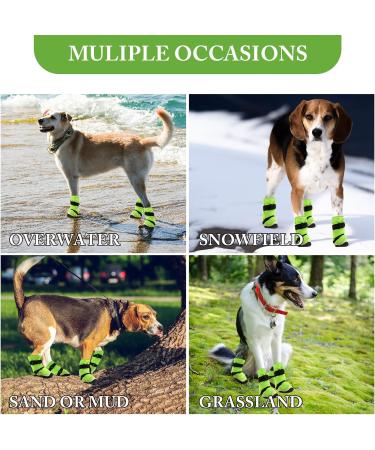 Dog Shoes - Breathable 4-Piece Boots with Reflective Straps | Microfiber Leather & Rubber Sole for Paw Protection (Size C 6: 5.8-6.2 cm) - Buy Online on GoSupps.com