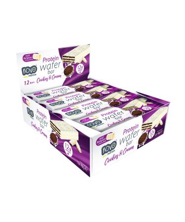 Novo Nutrition Ltd Novo Nutrition Protein Wafer Bar 12x40g Cookies & Cream Cookies & Cream 12x40g