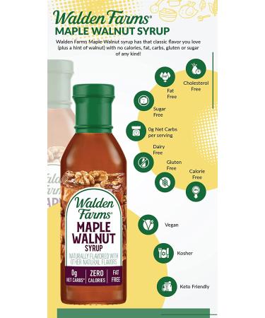 Buy Walden Farms Maple Walnut Syrup 12 fl oz - Zero Calorie, Sugar-Free Treat - Buy Online on GoSupps.com