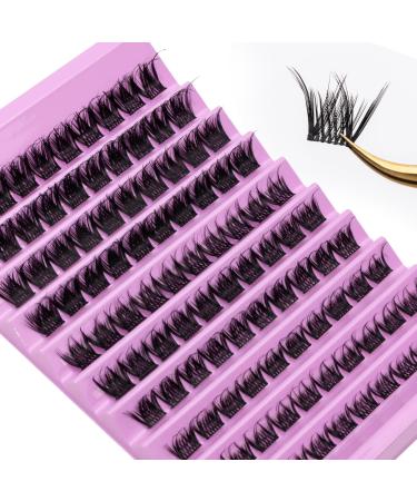 HBZGTLAD 100 bundles 3D Fluffy Single Cluste fake eyelashes Mink Individual Eyelashes natural thick lashes Eyelash Extensions for make up(D38)