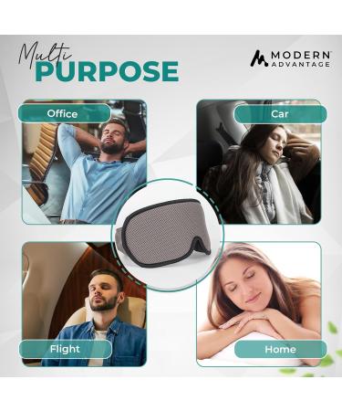 Buy Modern Advantage 3D Sleeping Eye Mask with Earplugs | 100% Light Blocking Sleep Mask for Men & Women | Travel Nap & Yoga | Breathable & Adjustable Design - Buy Online on GoSupps.com