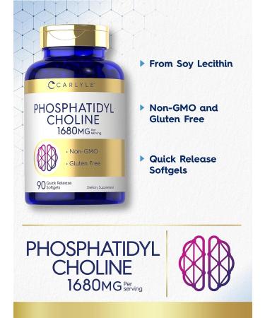Carlyle Phosphatidyl Choline 1680mg | 90 Softgels | Non-GMO & Gluten Free Supplement - Buy Online on GoSupps.com