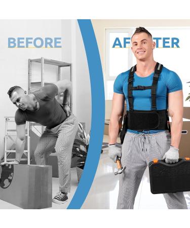 Shop Back Brace for Lower Back Pain Relief | Adjustable Support Belt for Men & Women - Medium Black for Heavy Lifting & Work - Buy Online on GoSupps.com