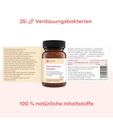 Buy Apriwell Intestinal Culture Complex - 5 Vegan Probiotics Fructose-Free Biotin-Enhanced - 60 Capsules (30-Day Supply) - Gut Health Support - Buy Online on GoSupps.com