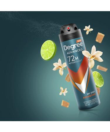 Degree Men Advanced Antiperspirant Deodorant Dry Spray 3.8 oz Pack of 3 - Sweat and Odor Protection with MotionSense Technology for Men - Buy Online on GoSupps.com