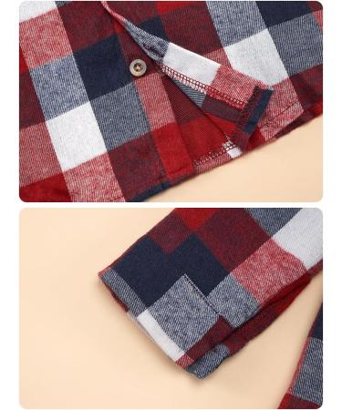 Naiyafly Toddler Boys 2-Piece Plaid Outfit Set | Kids Hoodie Sweatshirt + Pants | 4-5 Years - Buy Online on GoSupps.com