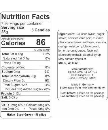 Haribo - Super Gurken - 175 g - Buy Online on GoSupps.com