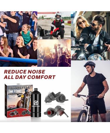 Heartrotek Motorcycle Earplugs - 2 Pairs Reusable Soft Ear Protection for Wind Noise Reduction | Ideal for Motorcycling Tours Concerts & Travel - Buy Online on GoSupps.com