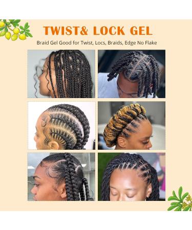 Orientfashion Locks Braid Gel - Extreme Hold for Braids, Locks, Twists, Cornrows | Smooths, Tames Frizz | No Flaking, Long Lasting Shine | Peach 8.8oz - Buy Online on GoSupps.com