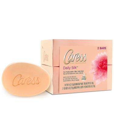 Caress Silk Beauty Bar Soap - 2x4 Ounce Bars for Silky Soft Skin - With Silk Extract and Floral Oil Essence - 8 Ounce Total - Buy Online on GoSupps.com