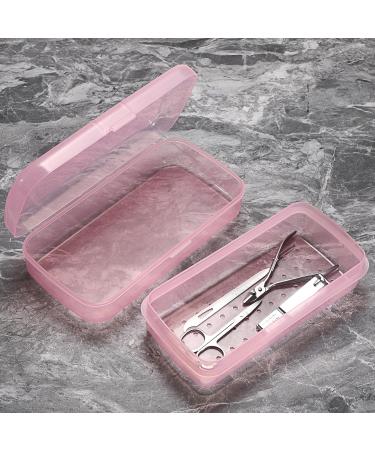 JUXYES Plastic Sterilizing Tray for Nail Art - Portable Sterilizer Organizer Transparent Storage Box for Tools & Accessories (Pink) - Shop Internationally - Buy Online on GoSupps.com