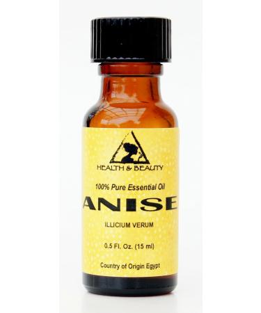 Anise Essential Oil Aromatherapy 100% Pure Natural 0.5 oz 15 ml - Buy Online on GoSupps.com