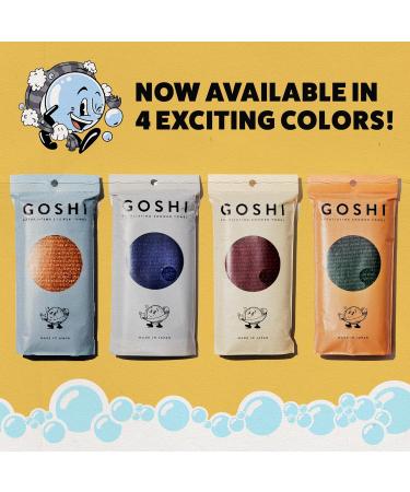 GOSHI Exfoliating Bath Towel - Tear-Resistant Washcloth for All Skin Types - Moss Green - Made in Japan | Best International Shipping - Buy Online on GoSupps.com