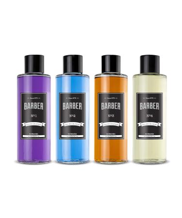 Marmara Barber Cologne - Best Choice of Modern Barbers and Traditional Shaving Fans Glass Bottle (500 ml No4) 16.9 Fl Oz (Pack of 1) No4 - Buy Online on GoSupps.com
