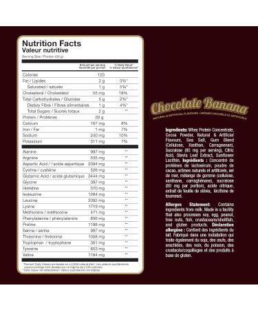 CONFIDENT SPORTS CHOCOLATE LOVERS WHEY 100% Pure Whey Protein 20g of delicious protein per serving CHOCOLATE BANANA - 2 Pound 30 Servings - Buy Online on GoSupps.com