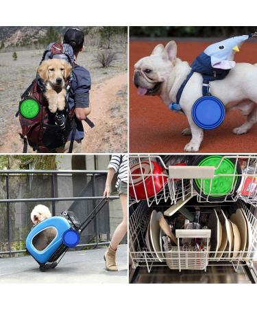 Buy Takuza Foldable Dog Bowls - 2 Piece Silicone Travel Set with Carabiner | 1000ml Feeding & 350ml Water Bowl - Perfect for Dogs On-the-Go - Buy Online on GoSupps.com