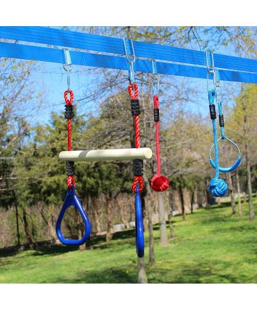 Lily's Things Trapeze Swing Bar with Gymnastic Rings - Ninja Warrior Accessories for Kids - Easy Attachment to Home Playground Equipment - Buy Online on GoSupps.com