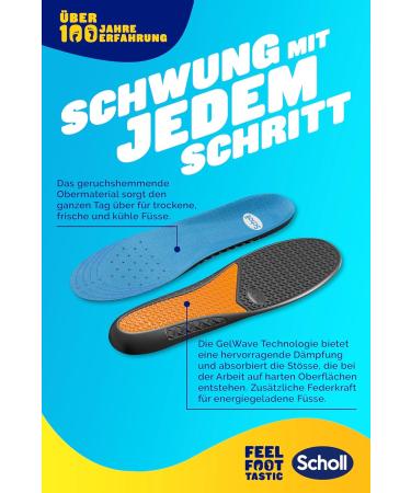 Scholl Gelactiv Work Insoles for Women - All-Day Comfort Shock Absorption & Gelwave Technology (Size 36-40.5) - International Shipping Available - Buy Online on GoSupps.com