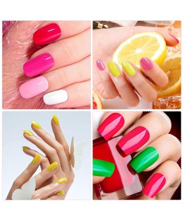 288 Pieces Short Square Fake Nails Glossy Acrylic Nail Tips - Candy Colors - Buy Online on GoSupps.com