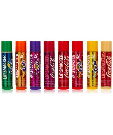 Lip Smacker Lip Balm Sticks with Great 8 Flavors 2022 Assorted Flavors - Party Pack 8 Pieces