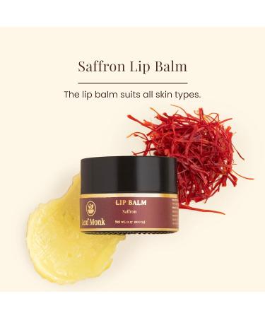 Leaf Monk Ayurvedic Lip Balm with Saffron for Hyperpigmentation - 10g - Buy Online on GoSupps.com