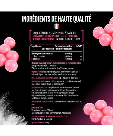  GEN GERMAN ELITE NUTRITION Flavored Creatine Powder - 550g - Creatine Monohydrate + L-Taurine - Flavored Micronized Creatine - Sugar-Free & Excellent - Buy Online on GoSupps.com