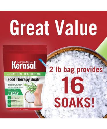 Kerasal Foot Therapy Soak with Tea Tree Oil - 2 lbs | Natural Foot Care - Buy Online on GoSupps.com