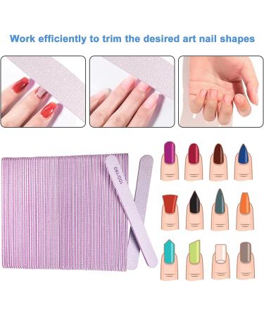 50 Pcs Emery Board Nail File Bulk - 100/180 Grit Double Sided Filer for Acrylic and Natural Nails - Professional Manicure Pedicure Tool - Buy Online on GoSupps.com