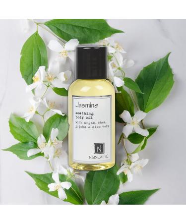 Nabila K Jasmine Body Oil Travel Size 2.4 oz Moisturize & Nourish with Argan & Coconut Oil - Vitamin C Enriched - Naturally Derived Vegan-Friendly Jasmine 2.4 Fl Oz (Pack of 1) - Buy Online on GoSupps.com