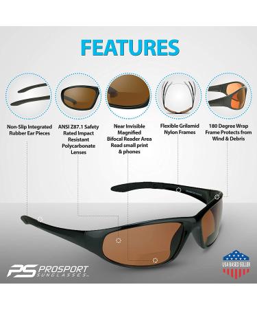 proSPORT Bifocal Sunglasses for Men and Women | HD Blue Blocking Lenses | 2 Pairs Included - Buy Online on GoSupps.com