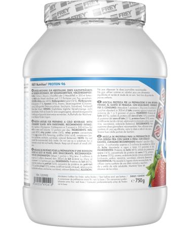 Frey Nutrition Protein 96 Strawberry Can - 750g | High Protein Low Carb | Buy Online Internationally - Buy Online on GoSupps.com