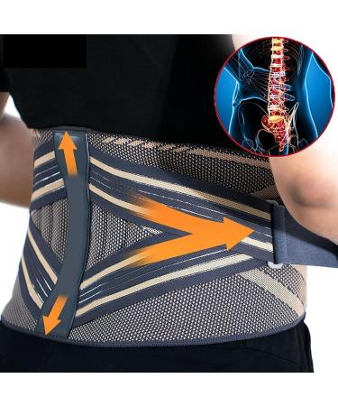 Breathable Back Brace Ergonomic Back Support Belt Relief for Herniated Disc Sciatica Scoliosis Lumbar Brace Waist Support for Men and Women Lower Back Pain /1111 (Color : Grey Size : M) - Buy Online on GoSupps.com