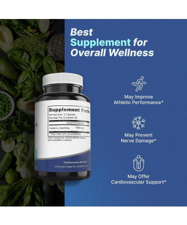 Lyfe Nutrition Acetyl L-Carnitine 1500mg Capsules - Energy Management Supplement for Men and Women - Non-GMO, Gluten-Free - Metabolism Support - 120 Veggie Capsules - Buy Online on GoSupps.com