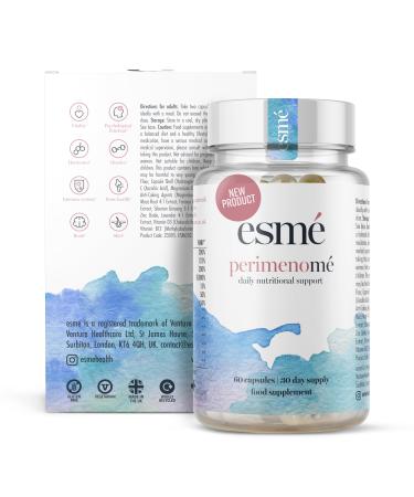 Menopause Supplements esm perimenom Perimenopause Supplements 1 Month Supply - Daily Support for The Early Stage of Menopause 60 Capsules - Includes Ashwagandha Vitamins and Red Clover (1)