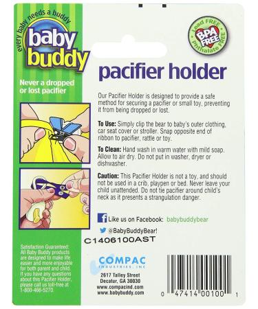 Bear Pacifier Holder Clip for Baby Boys & Girls | Paci Teether Toy Attachment | Cream, 1 Pack - Baby Must-Have - Buy Online on GoSupps.com
