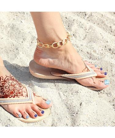 220-Piece 3D Rhinestone Toe Nail Polish Strips - Self-Adhesive Full Wraps with Nail Files | 10 Styles for Women and Girls - Buy Online on GoSupps.com