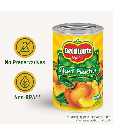 Del Monte MONTE Yellow Cling Sliced Peaches in Heavy Syrup  Canned Fruit  12 Pack  15.25 oz Can 51085 - Buy Online on GoSupps.com