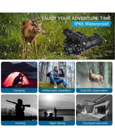 Digital Night Vision Monocular with Helmet Mount - Infrared Camcorder for Hunting & Surveillance - Photos/Videos Playback - Ideal for Wildlife Observation - Buy Online on GoSupps.com