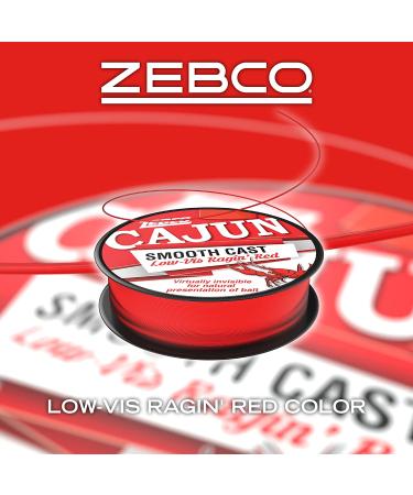 Zebco Cajun Line Smooth Cast Fishing Line - Low Vis Ragin Red - 10lb - 1450yd - Quarter Pound Spool - Buy Online on GoSupps.com