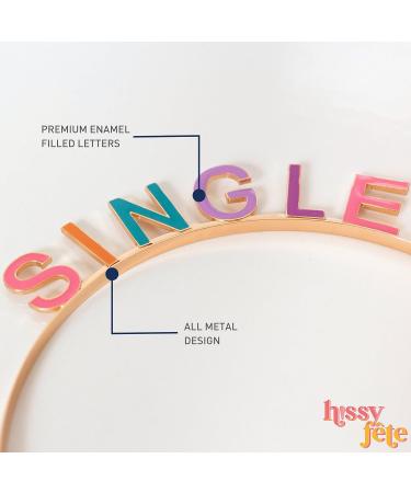 Hissy Fete Divorce Party Decorations Set - Gold Single Headband and High-End Foil Sash with Rhinestone Pin Closure - Buy Online on GoSupps.com