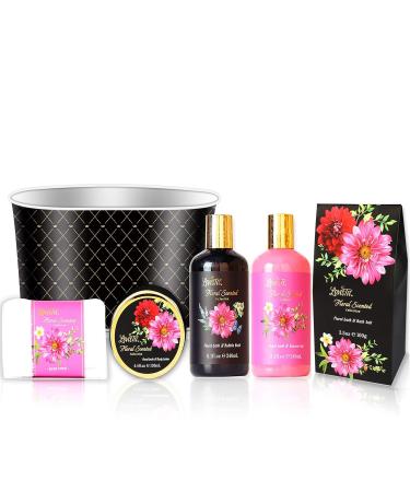 Lovestee Christmas Spa Gift Basket for Women - Floral Bath & Body Set | Perfect Birthday Gift with Shower Gel Body Lotion Bubble Bath & Hand Lotion - Buy Online on GoSupps.com