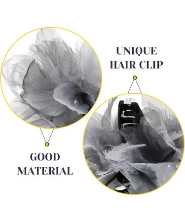 GALPADA Pearl Organza Flower Hair Clip Tiara Hair Pin Hair Barrettes Hair Decorations for Women Fashion Hair Clips Vintage Hair Accessories for Women Temperament Miss Grip Yarn - Buy Online on GoSupps.com