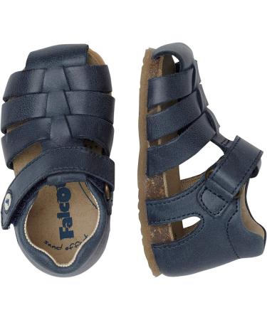 Falcotto Alby Closed Toe Leather Sandals 5 UK Blue - Stylish and Comfortable Fisherman Sandals - Buy Online on GoSupps.com