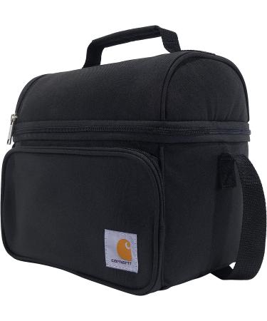 Carhartt Deluxe Dual Compartment Insulated Lunch Cooler Bag - Black Solid | Shop Now - Buy Online on GoSupps.com
