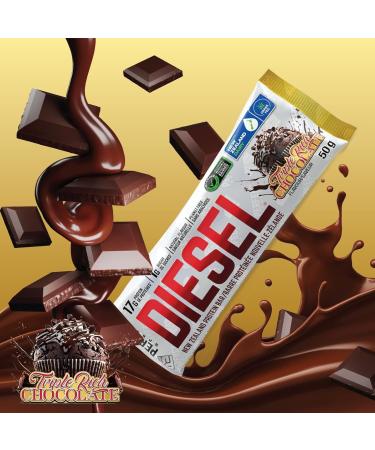 DIESEL New Zealand Protein Bar - Triple Rich Chocolate - 50g (12 Pack) - Buy Online on GoSupps.com