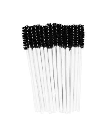 Profico 50 pieces of eyelash brushes disposable eyelashes brush eyelash brush set mascara brush mascara application eyelash brush for eyelash extensions white - black