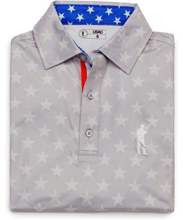 USAG Men's Dry Fit Golf Polo - High Performance Americana X-Large - Buy Online on GoSupps.com